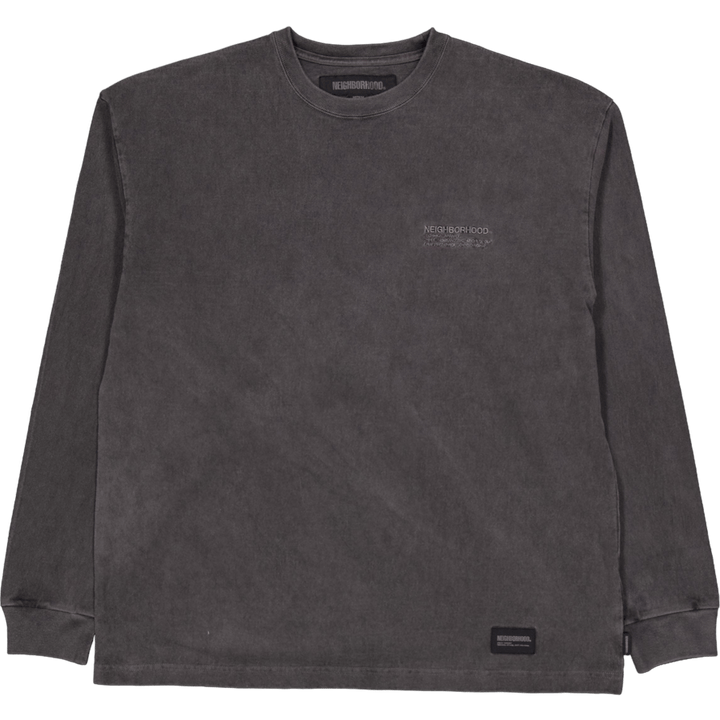 Pigment Dyed Crewneck Ls Black