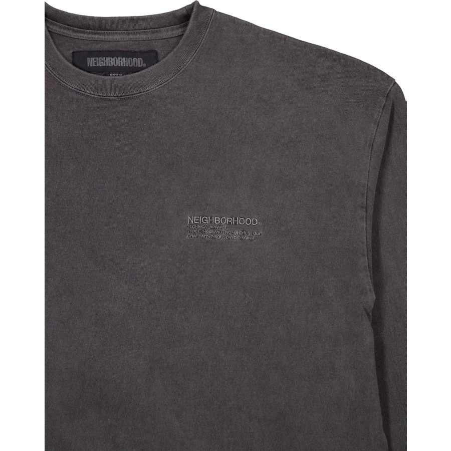 Pigment Dyed Crewneck Ls Black