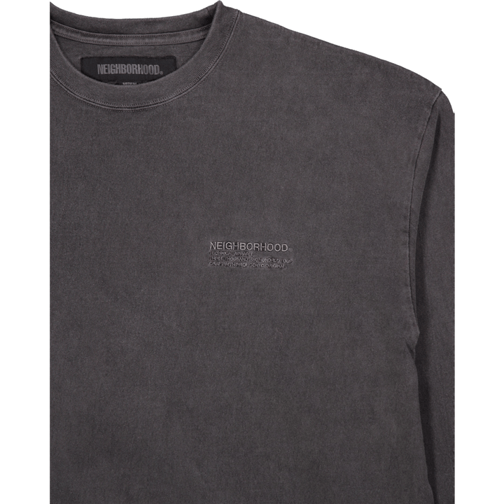 Pigment Dyed Crewneck Ls Black