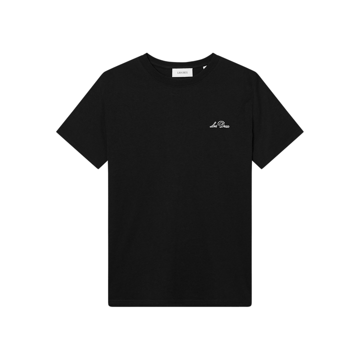 Crew-T-Shirt Schwarz/helles Elfenbein