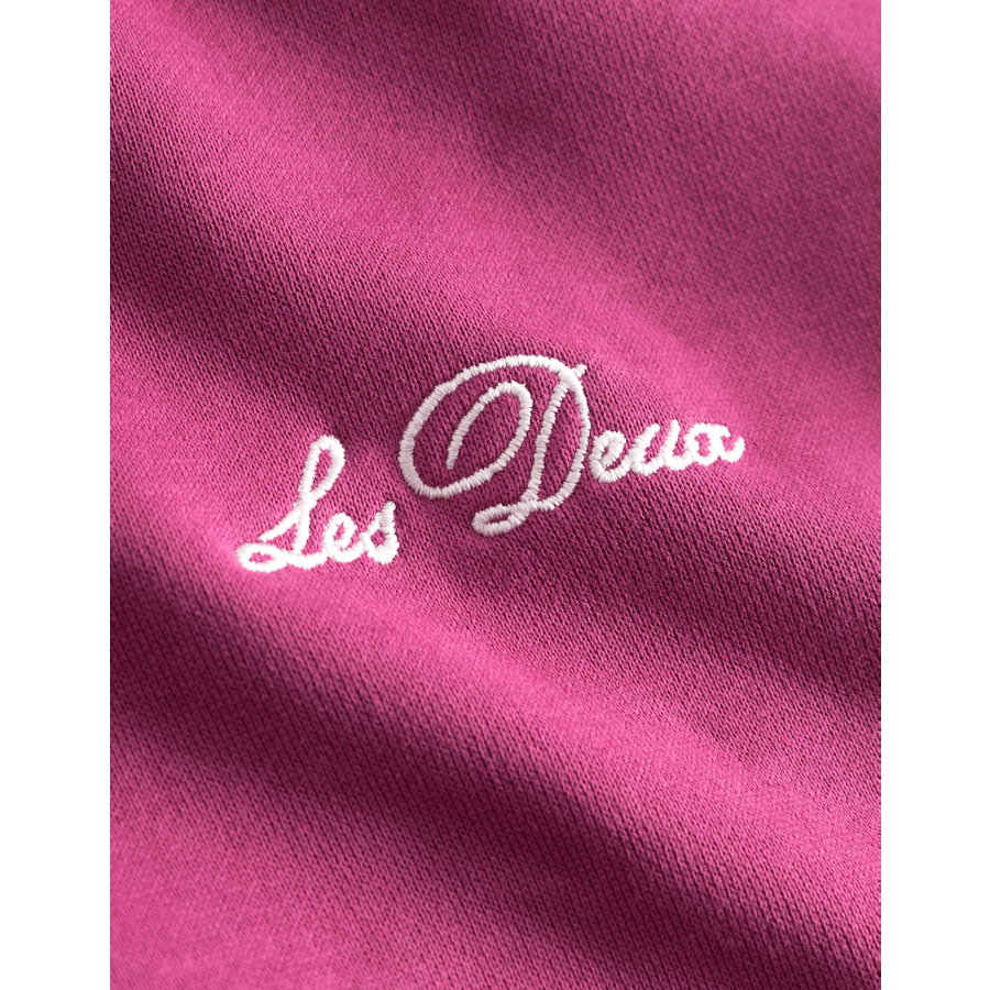 Felpa con cappuccio Magenta/Avorio chiaro