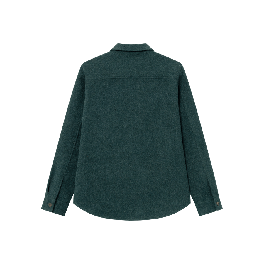 Lennon Bouclé Overshirt Pine Green