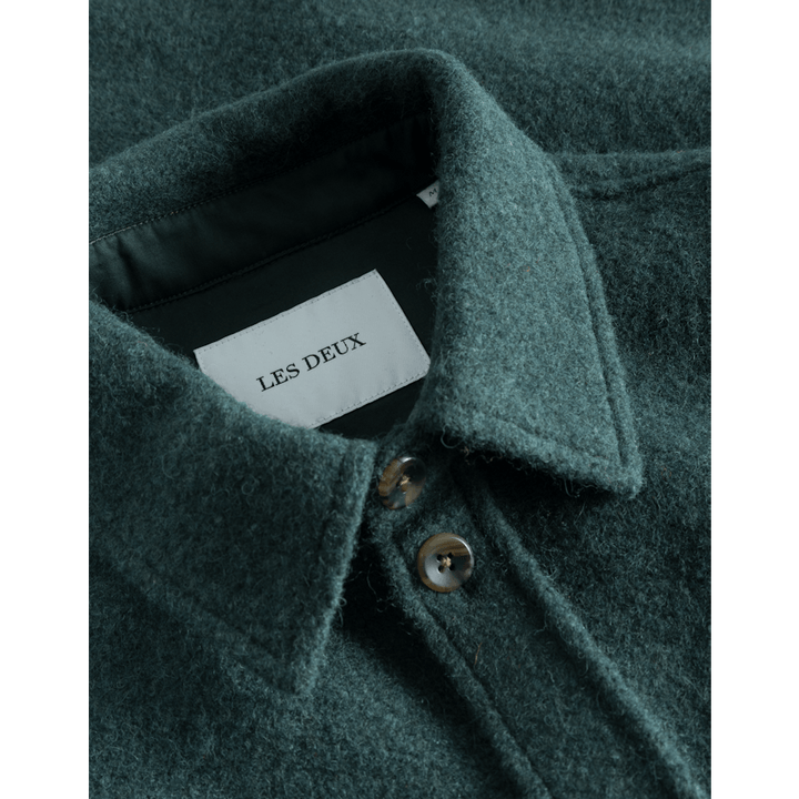 Lennon Bouclé Overshirt Pine Green