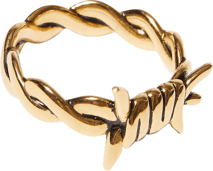 Barbed Wire Ring Gold