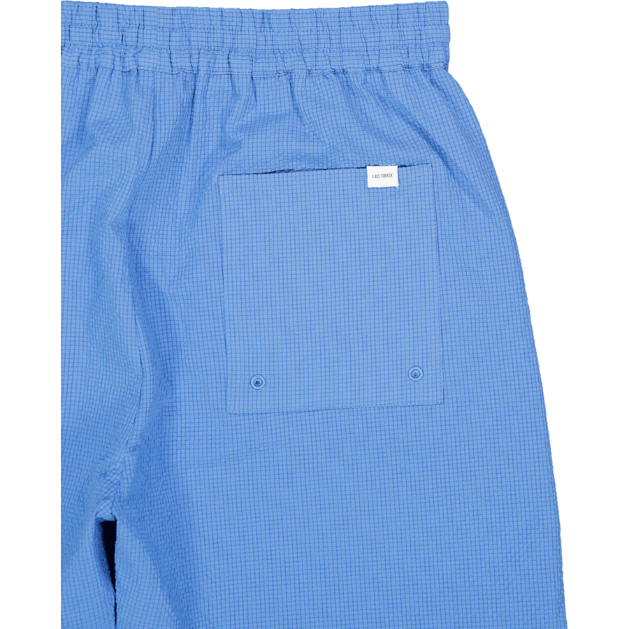 Stan Seersucker Swim Shorts 2. Washed Denim Blau