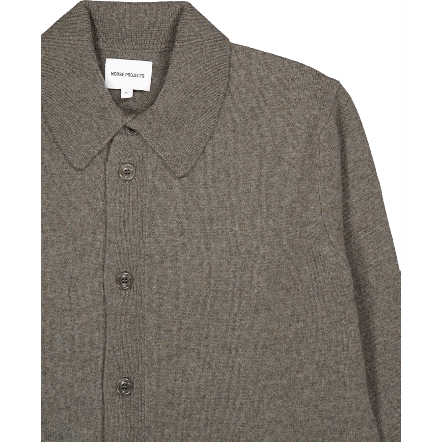 Martin Merino Lambswool Shirt Ivy Green