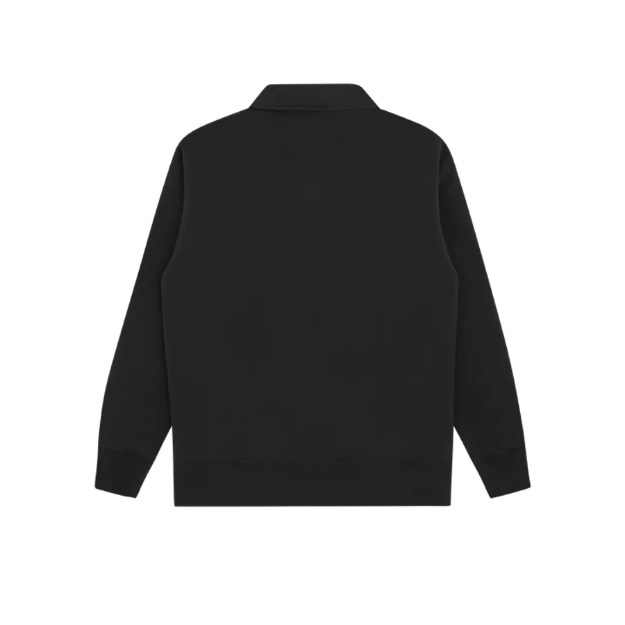 Maglione con mezza zip e colletto nero