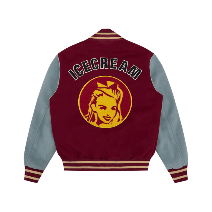 Diner Team Varsity Jacket Burgundy
