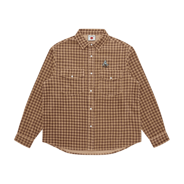 Corduroy Check Shirt Brown Check