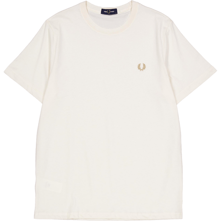 T-Shirt mit Rundhalsausschnitt V37 Ecru/warm Stone