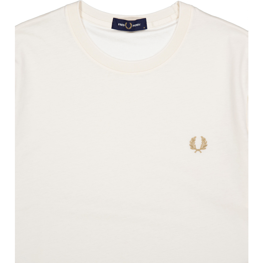 T-Shirt mit Rundhalsausschnitt V37 Ecru/warm Stone