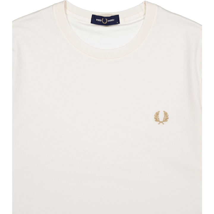T-Shirt mit Rundhalsausschnitt V37 Ecru/warm Stone