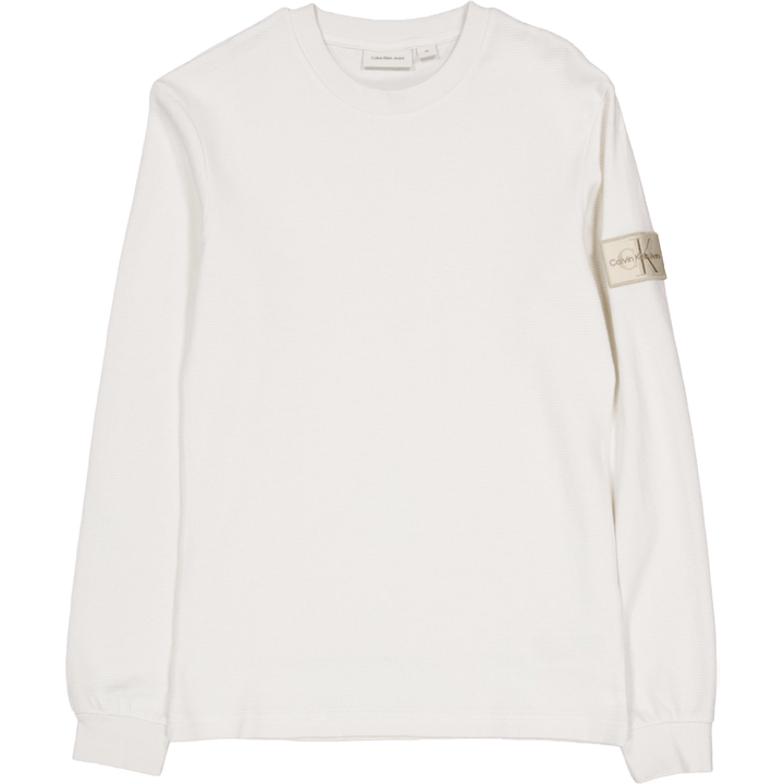 Badge Waffle Ls Tee Ybi Ivory