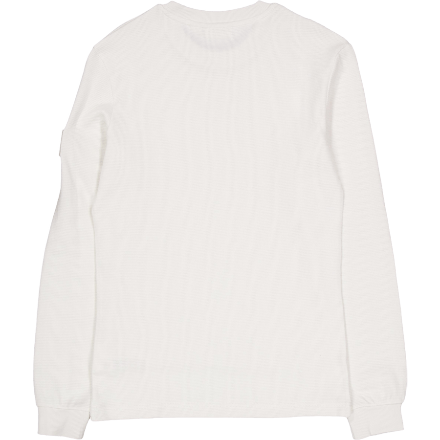 Badge Waffle Ls Tee Ybi Ivory