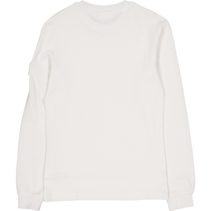 Badge Waffle Ls Tee Ybi Ivory