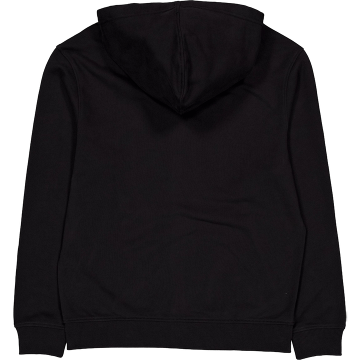Woven Label Zip Through Hoodie Beh Ck Black