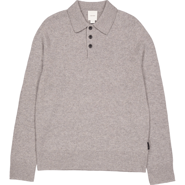 Luxury Wool Ls Polo Pkh Mid Grey Heather