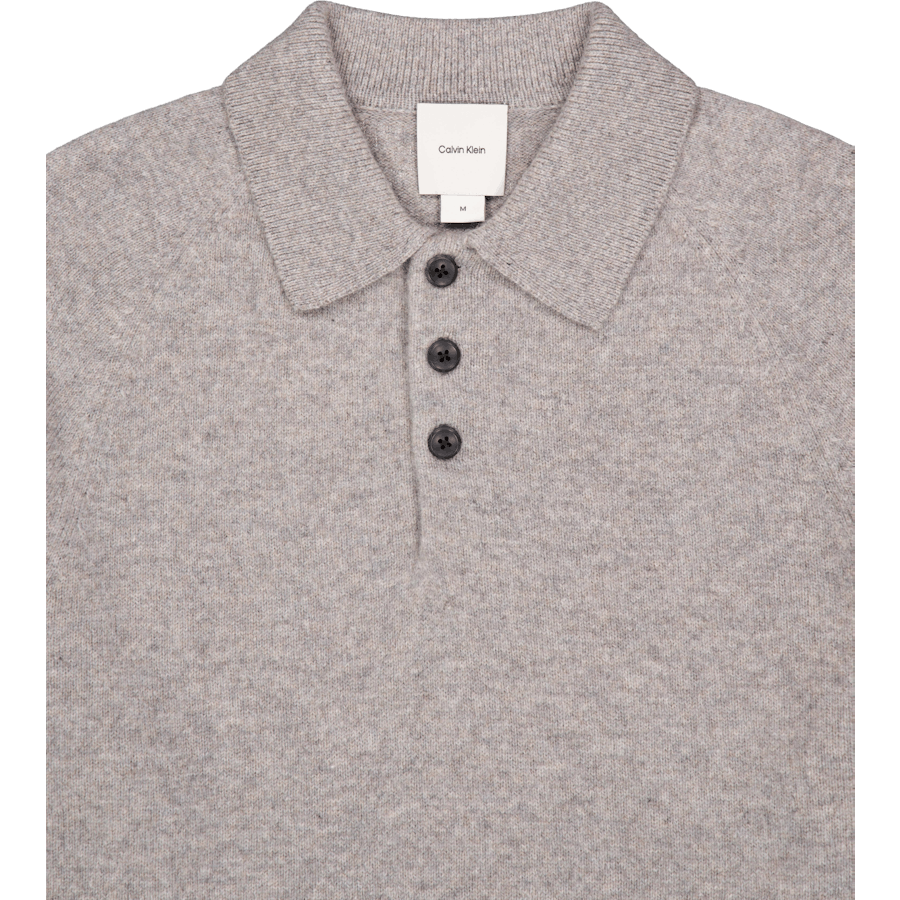 Luxury Wool Ls Polo Pkh Mid Grey Heather