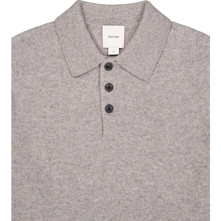 Luxury Wool Ls Polo Pkh Mid Grey Heather