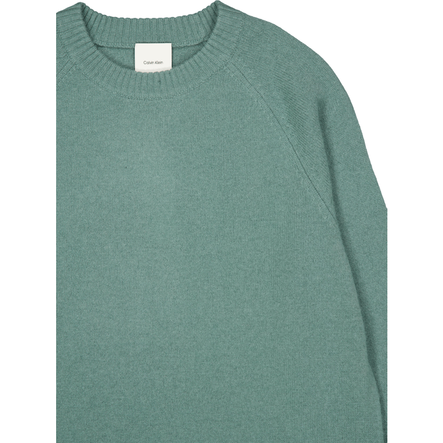 Luxury Wool Cn Sweater Ced Dark Forest