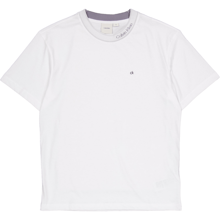 Neck Logo T-shirt Yaf Bright White