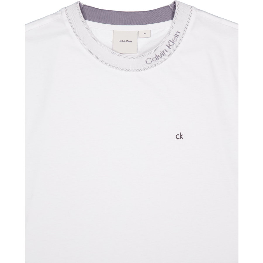 Neck Logo T-shirt Yaf Bright White