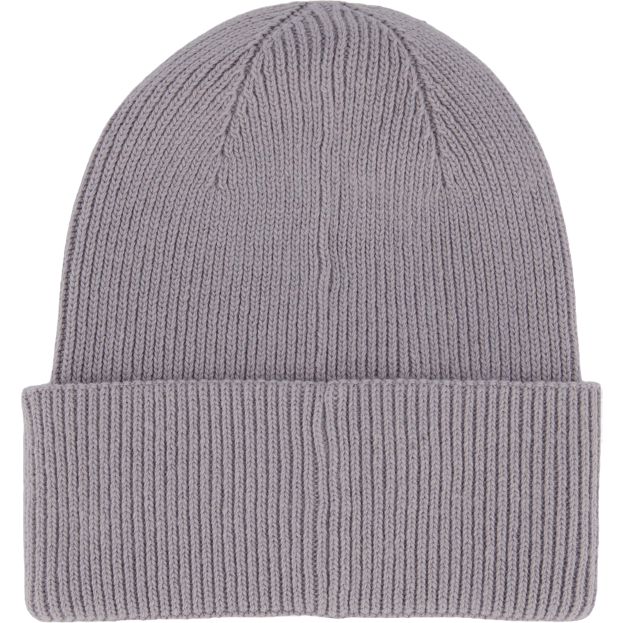 Cotton/wool Fine Rib Beanie Pbn Mid Gray
