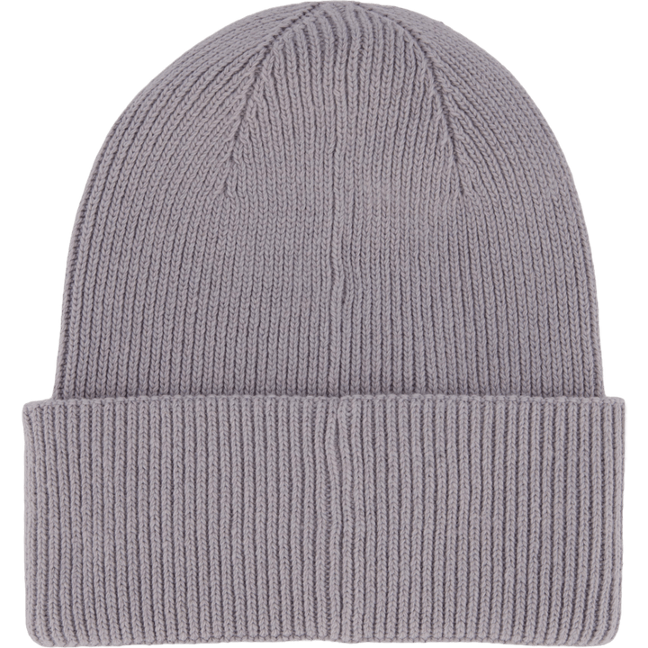 Cotton/wool Fine Rib Beanie Pbn Mid Gray