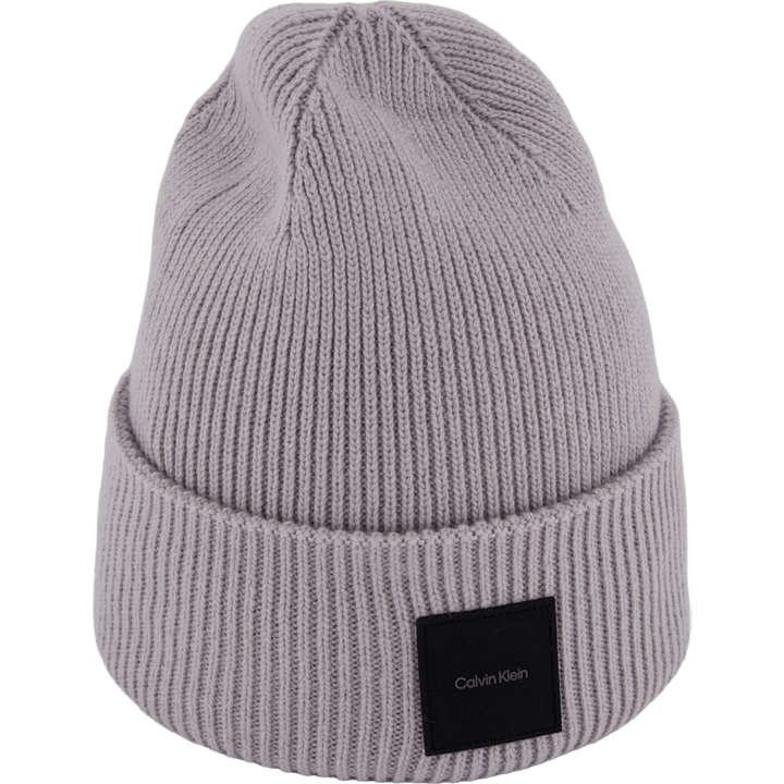 Cotton/wool Fine Rib Beanie Pbn Mid Gray