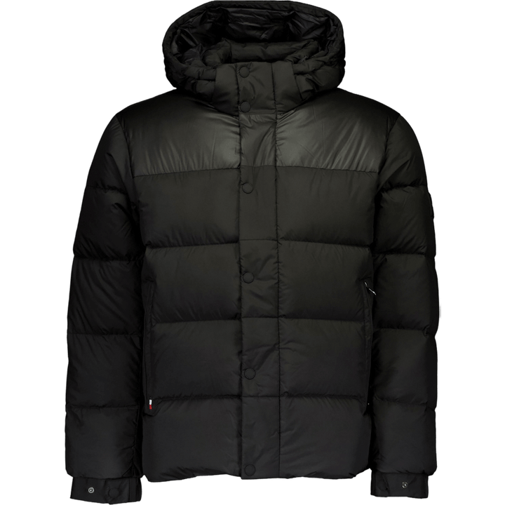 Mix Down Hooded Puffer Jacket