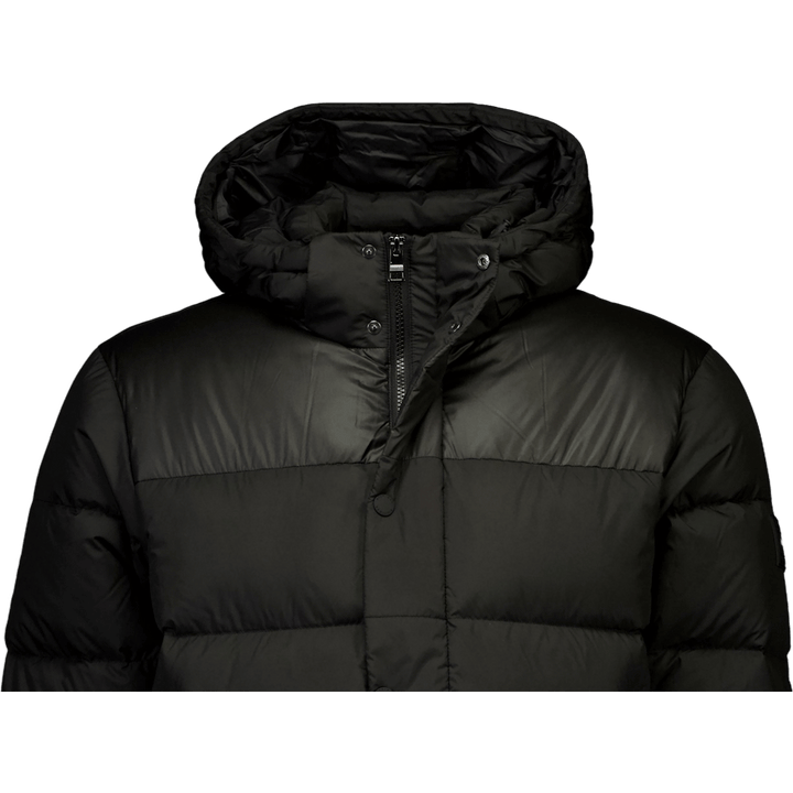Mix Down Hooded Puffer Jacket