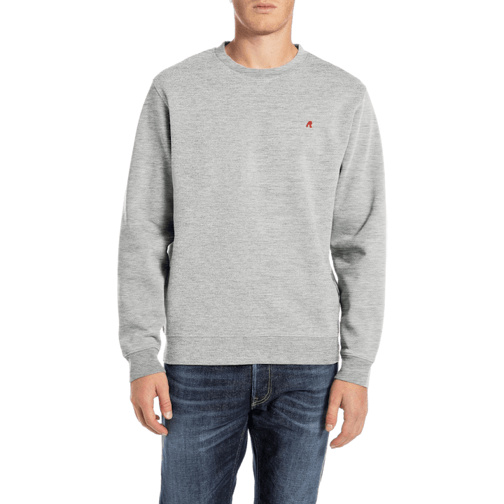 R Felpa M08 Grigio chiaro melange
