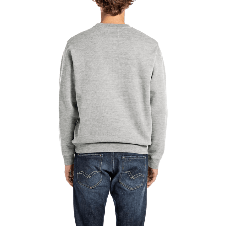 R Felpa M08 Grigio chiaro melange