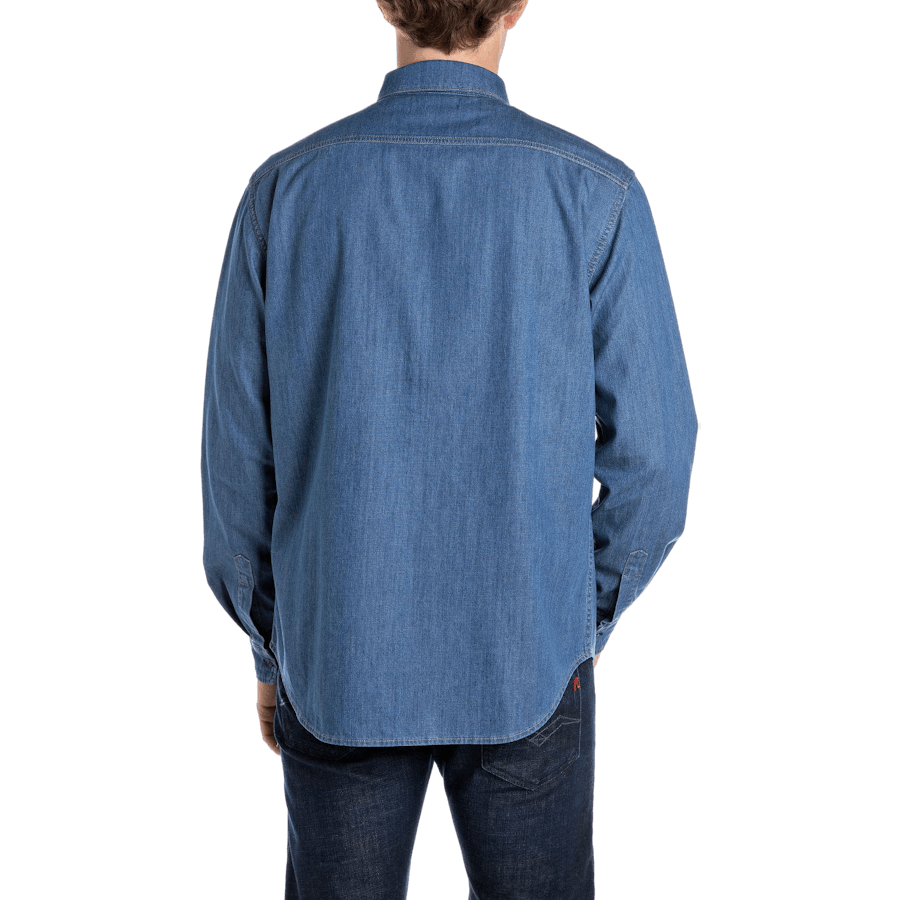 Denim-Hemd 009 Mittelblau