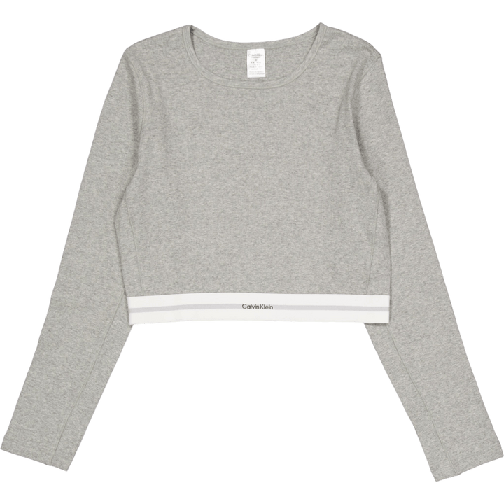L/s Crop Crew Grey Heather