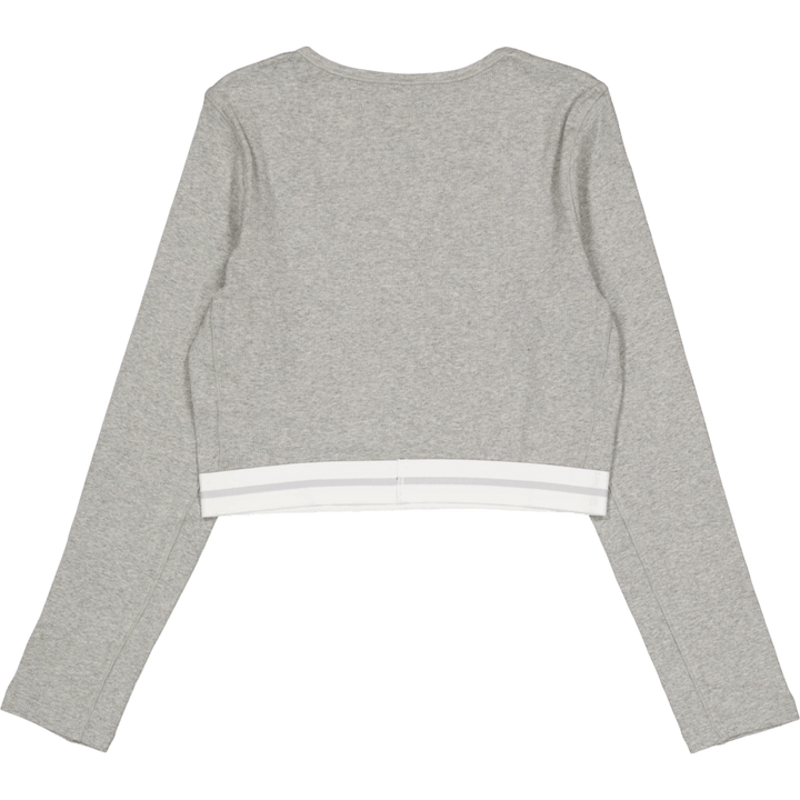 L/s Crop Crew Grey Heather