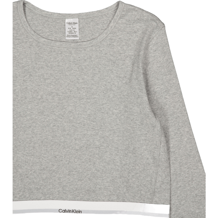 L/s Crop Crew Grey Heather