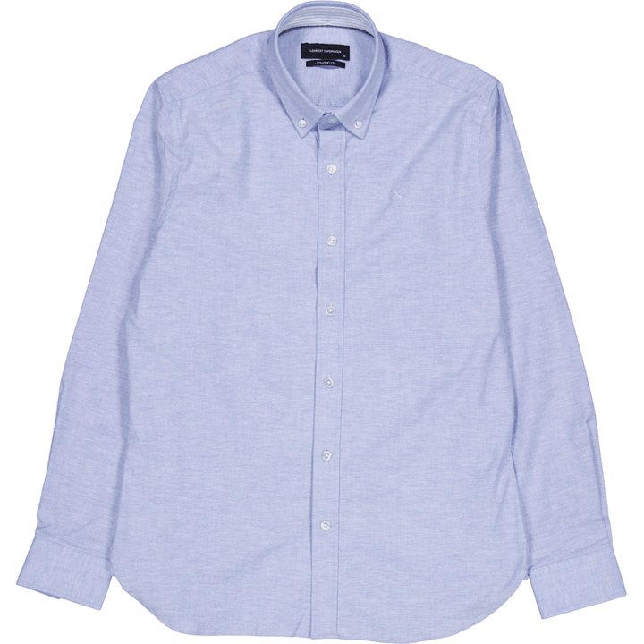 Oxford Stretch Einfarbig L/s Hellblau