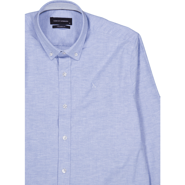 Oxford Stretch Einfarbig L/s Hellblau