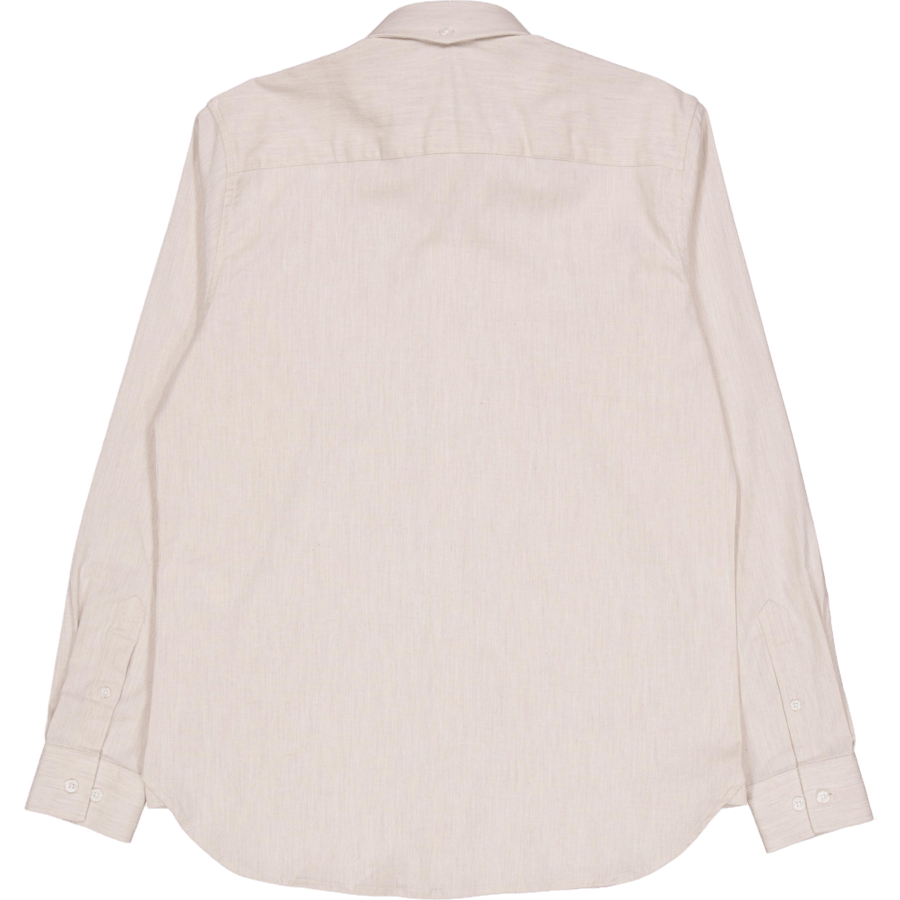 Oxford Stretch Einfarbig L/s Sand Melange