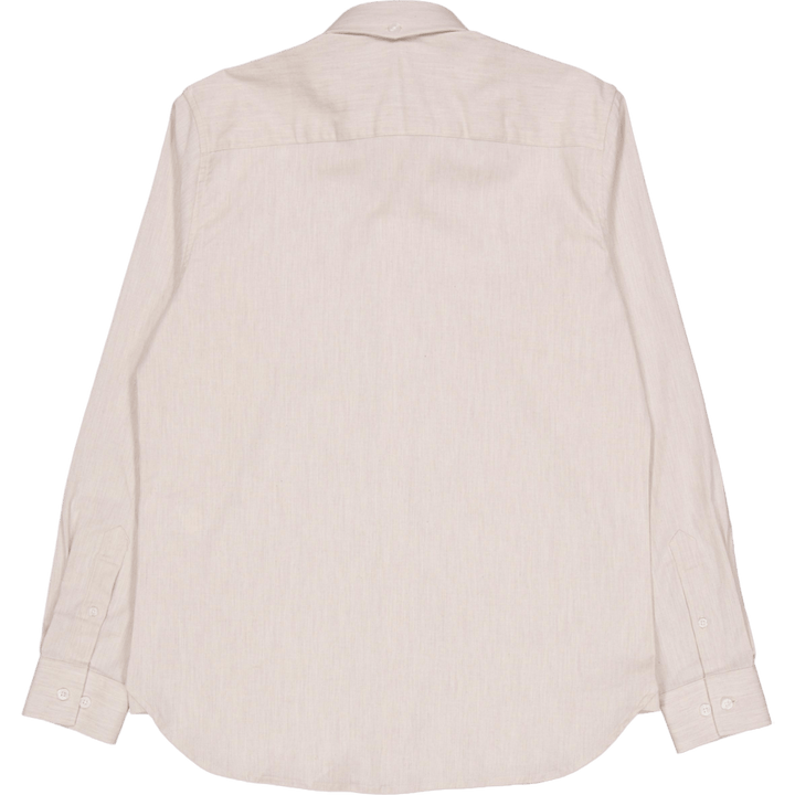 Oxford Stretch Einfarbig L/s Sand Melange