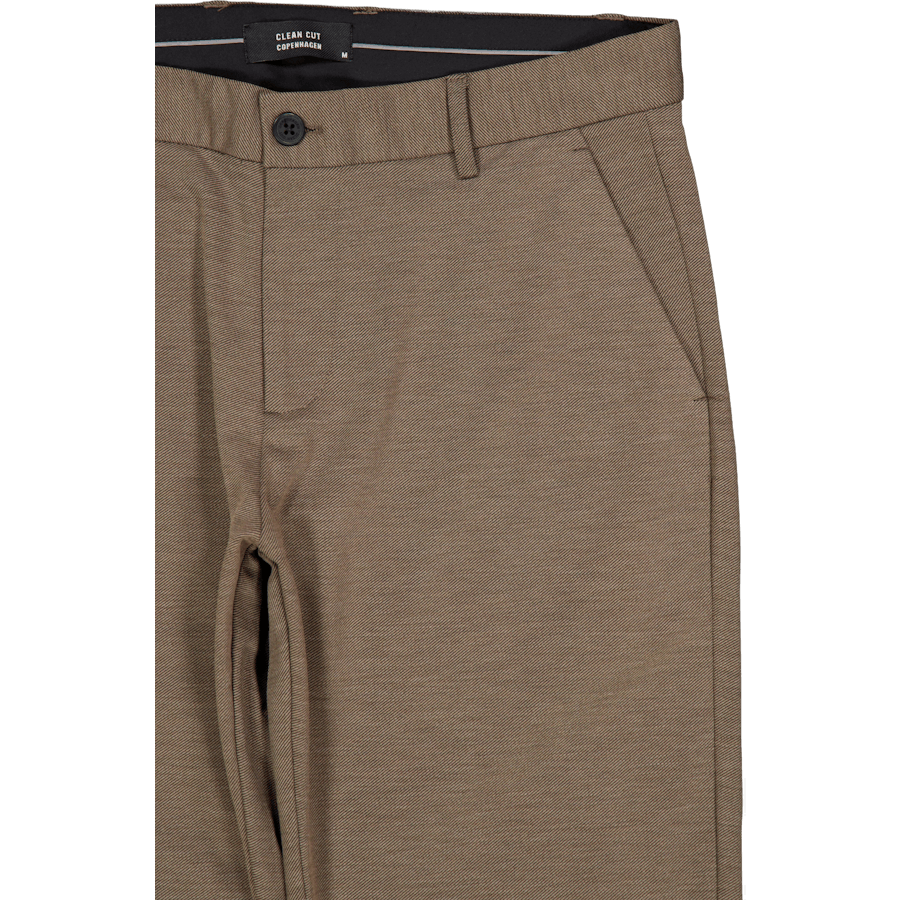 Kodaňské kalhoty Brendon Jersey Pant Dark Khaki