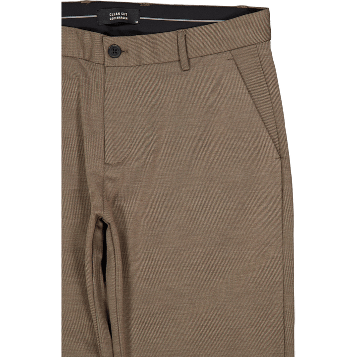 Kodaňské kalhoty Brendon Jersey Pant Dark Khaki