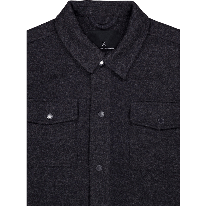 Dean Bonded Overshirt Dark Navy Melange