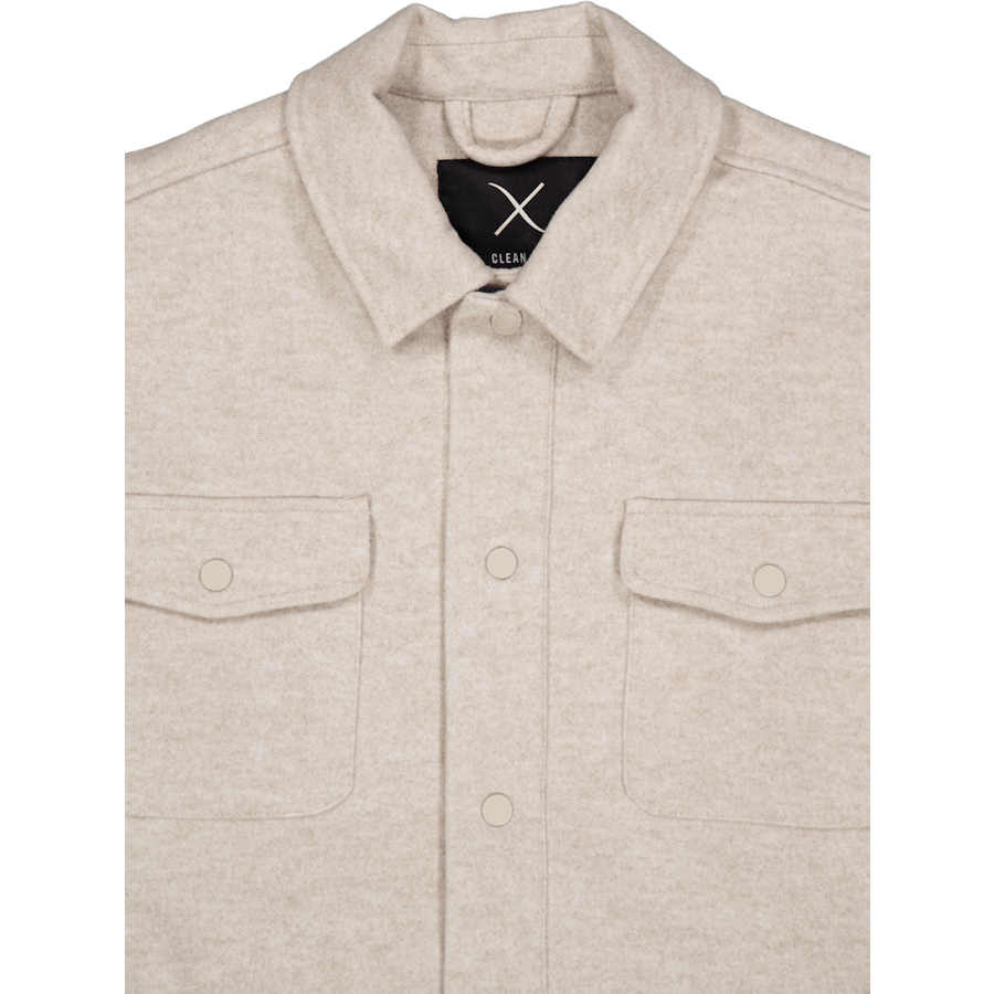 Dean Bonded Overshirt Soft Sand Melange