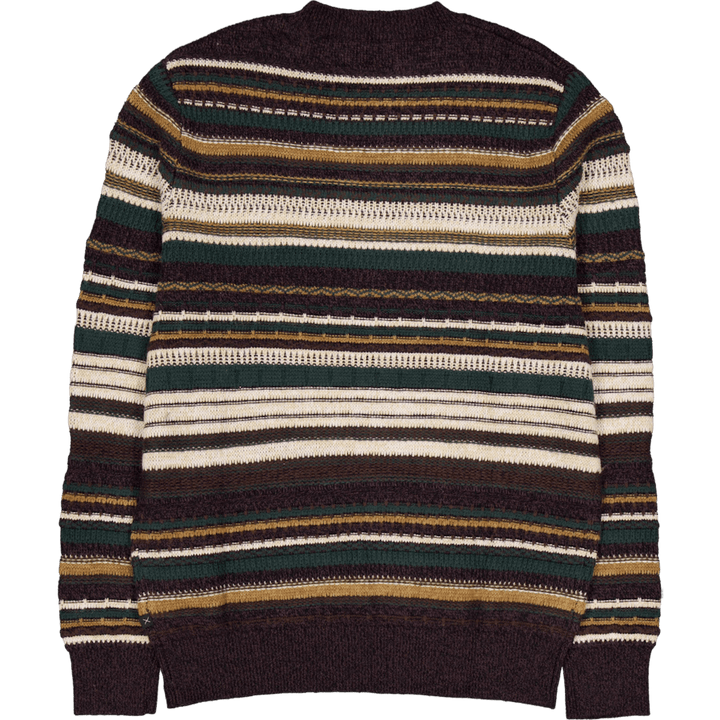 Phillip Wool Knit Deep Green/ecru Stripe