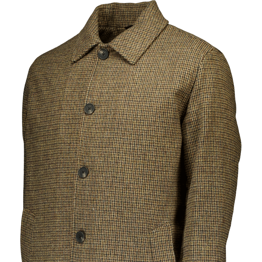 Carlos Check Coat Dark Khaki/deep Green Check