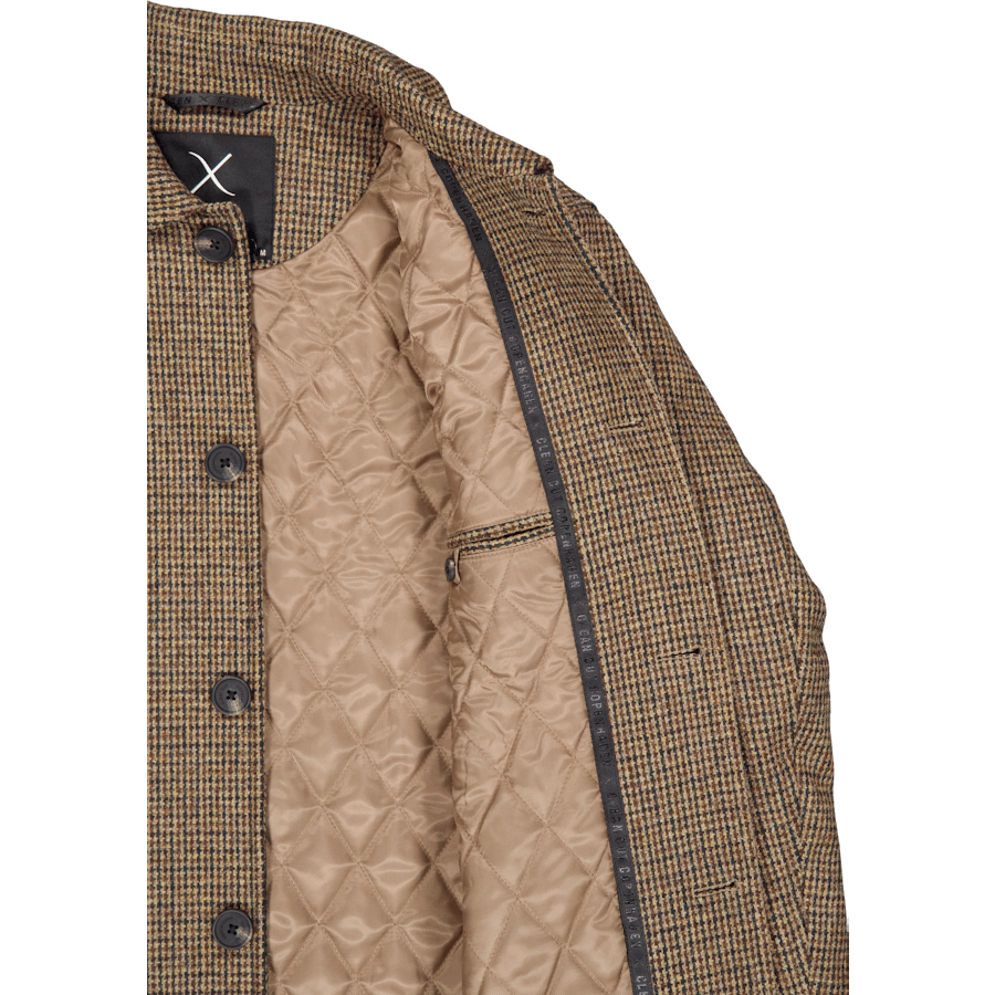Carlos Check Coat Dark Khaki/deep Green Check