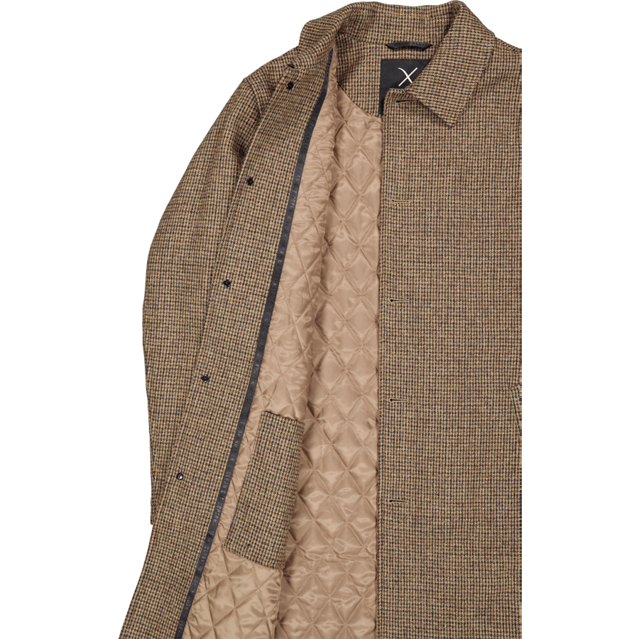 Carlos Check Coat Dark Khaki/deep Green Check
