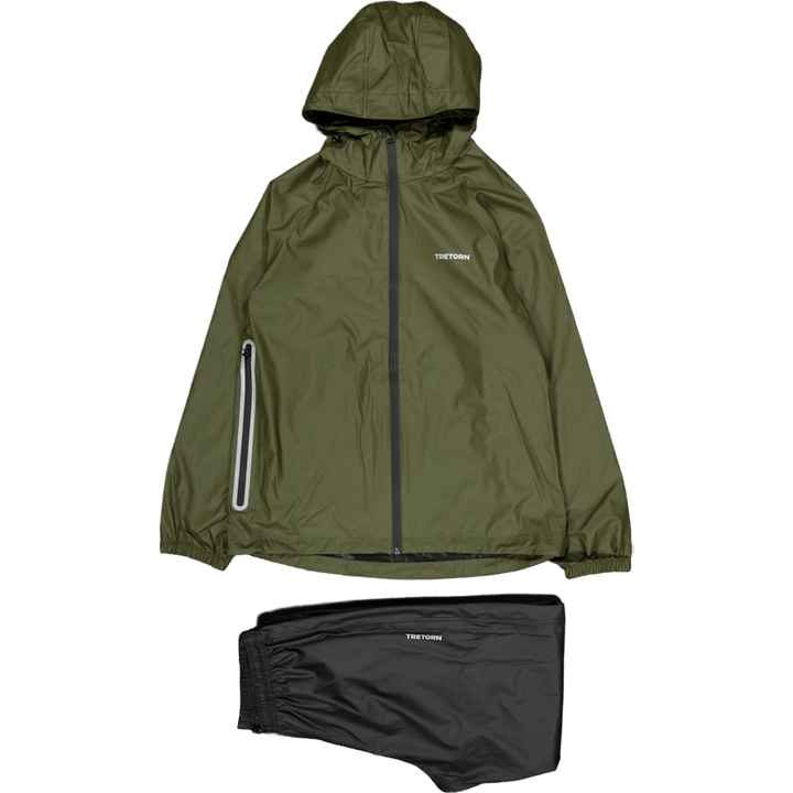 Packable Rainbreaker Set Forest Green